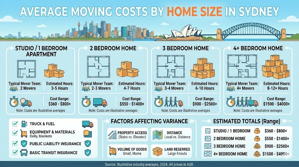 The Complete Sydney Moving Cost Breakdown — Updated 2026 Average Moving Costs by Home Size in Sydney