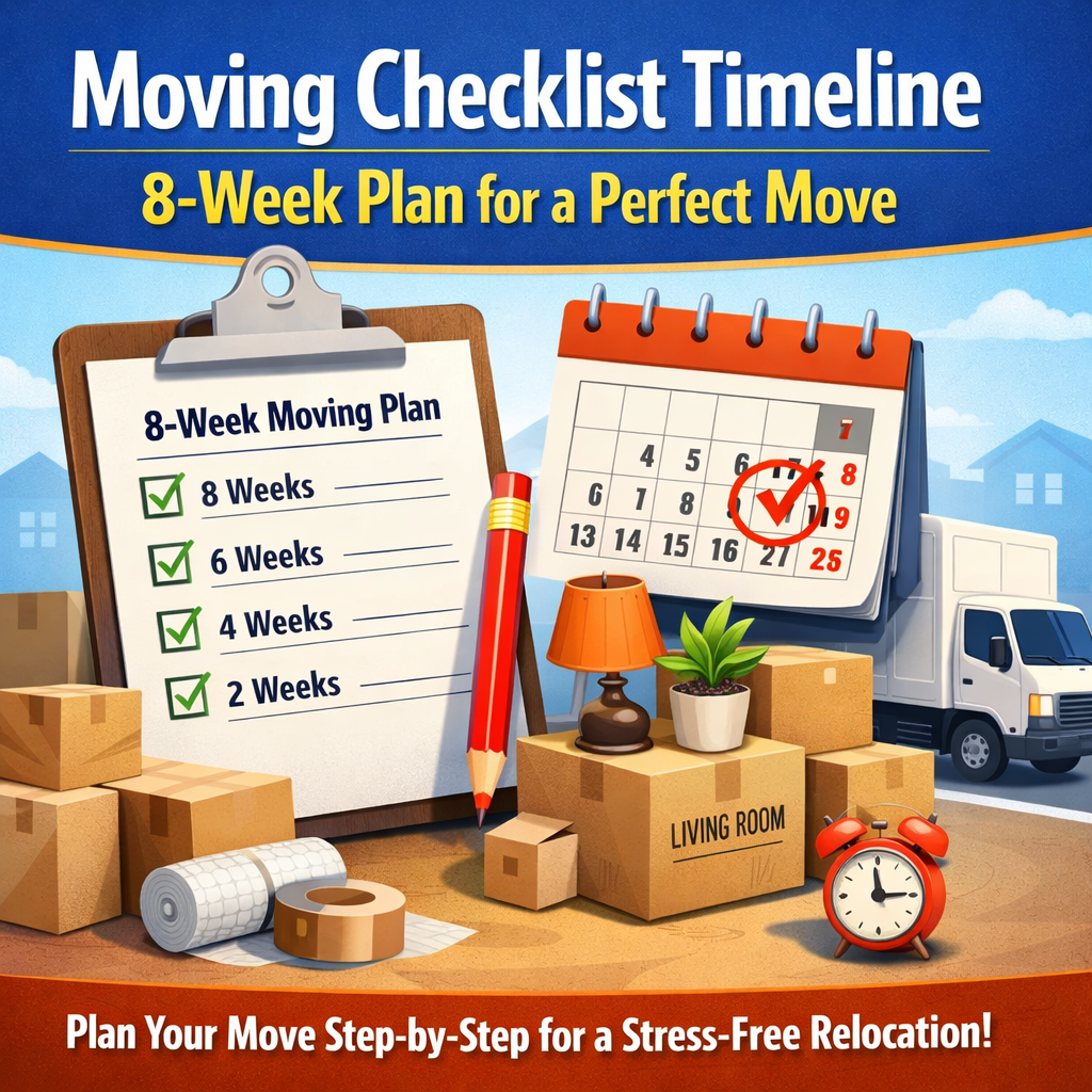 Home Moving Checklist Timeline: 8 Weeks Plan for a Perfect Move
