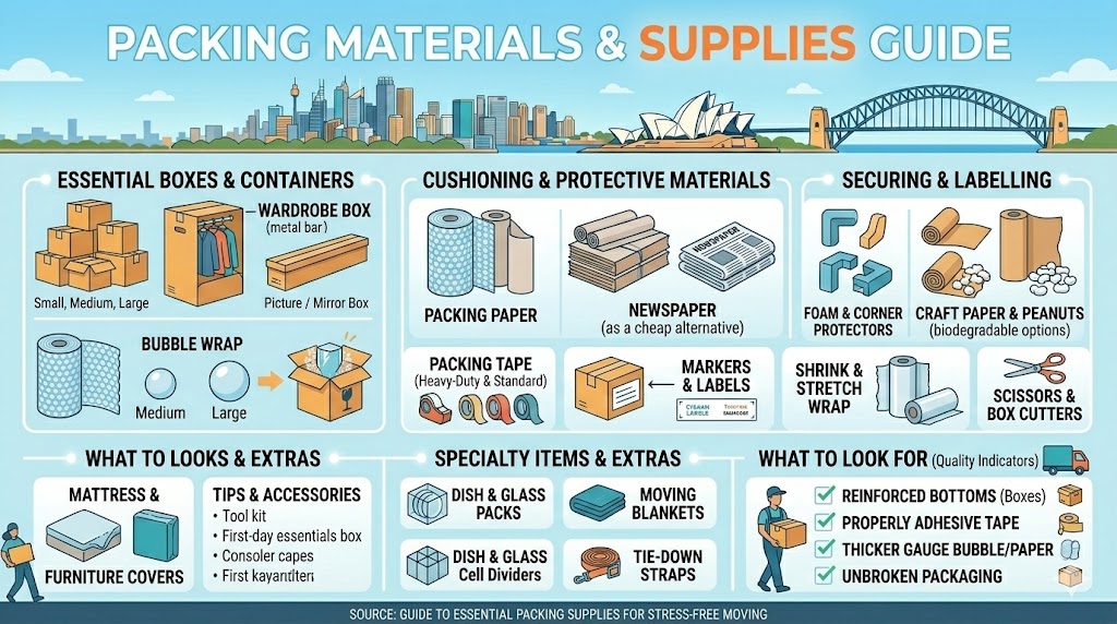 The Complete Sydney Moving Cost Breakdown — Updated 2026 Packing Materials and Supplies