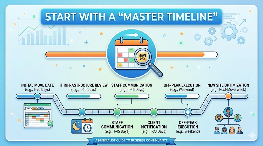 How to Minimise Business Downtime During an Office Move Start with a "Master Timeline"