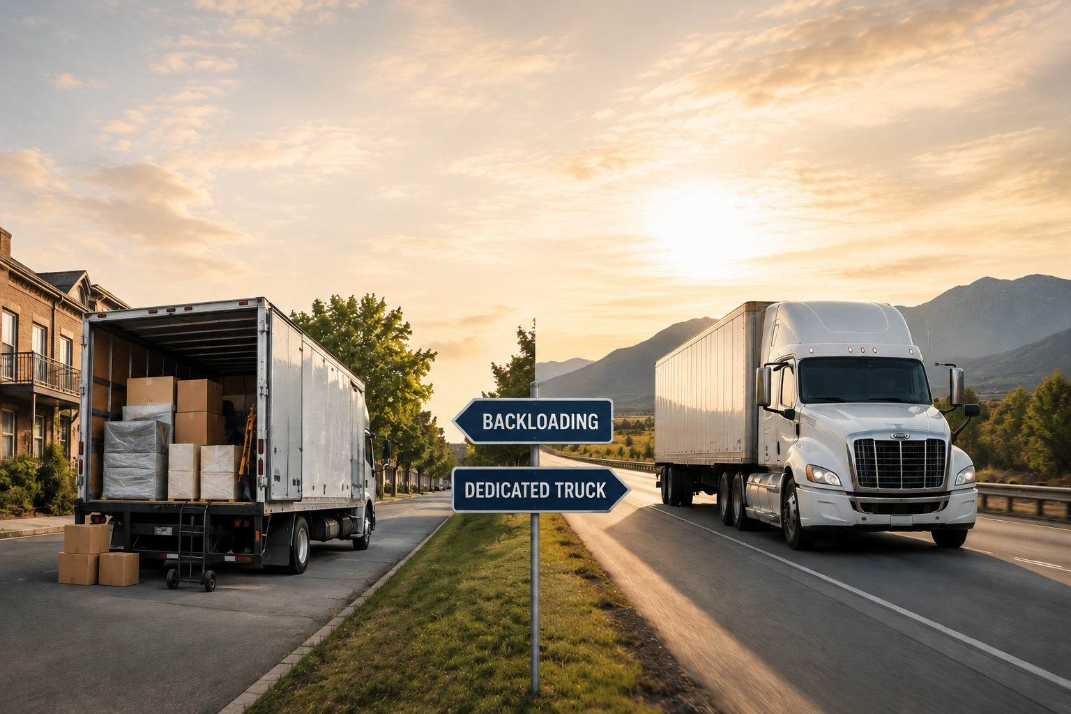 Backloading vs Dedicated Truck: What’s Better for Interstate Moves? choosing the right transport option for a house move