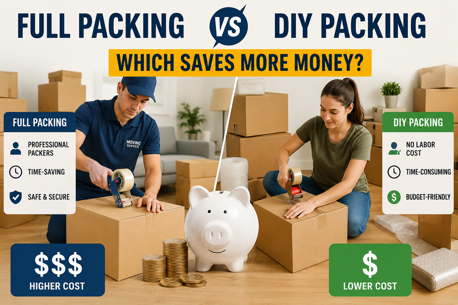Full Packing vs DIY Packing: Which Saves More Money?